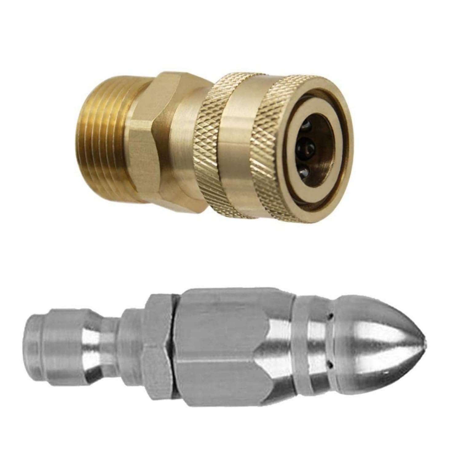 STARQ Quick Connector Rotary Gutter/Sewer/Drain Cleaning Nozzle Attachment For High Pressure Washer ( M22x3/8)